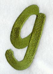 Book Script Lower Case Letter g (3 Inch)