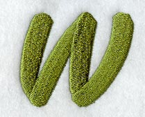 Book Script Lower Case Letter w (3 Inch)