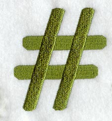 Book Script Number Sign (3 Inch)