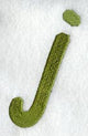 Book Script Lower Case Letter j (3 Inch)