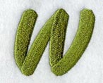 Book Script Lower Case Letter w (3 Inch)