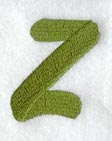 Book Script Lower Case Letter z (3 Inch)