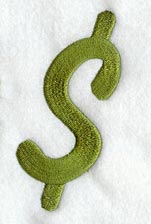 Book Script Dollar Sign (3 Inch)