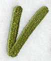 Book Script Letter V (3 Inch)