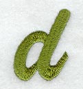 Book Script Lower Case Letter d (3 Inch)