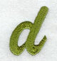 Book Script Lower Case Letter d (3 Inch)