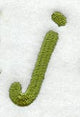 Book Script Lower Case Letter j (3 Inch)