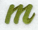 Book Script Lower Case Letter m (3 Inch)