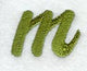 Book Script Lower Case Letter m (3 Inch)