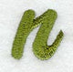 Book Script Lower Case Letter n (3 Inch)