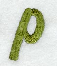 Book Script Lower Case Letter p (3 Inch)