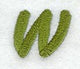 Book Script Lower Case Letter w (3 Inch)