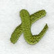 Book Script Lower Case Letter x (3 Inch)