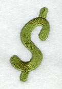 Book Script Dollar Sign (3 Inch)