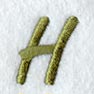Book Script Letter H (3 Inch)