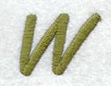 Book Script Letter W (3 Inch)