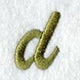 Book Script Lower Case Letter d (3 Inch)