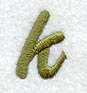Book Script Lower Case Letter k (3 Inch)