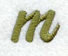 Book Script Lower Case Letter m (3 Inch)