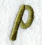 Book Script Lower Case Letter p (3 Inch)