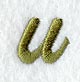 Book Script Lower Case Letter u (3 Inch)