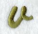 Book Script Lower Case Letter v (3 Inch)