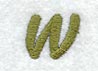 Book Script Lower Case Letter w (3 Inch)