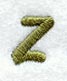 Book Script Lower Case Letter z (3 Inch)