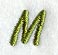 Book Script Letter M (3 Inch)