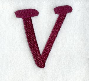Casual Serif Letter V (3 Inch)