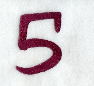 Casual Serif Number 5 (3 Inch)