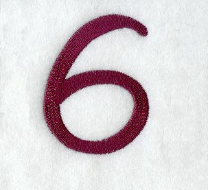 Casual Serif Number 6 (3 Inch)