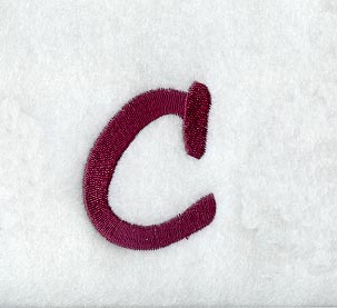 Casual Serif Lower Case Letter c (3 Inch)