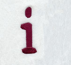 Casual Serif Lower Case Letter i (3 Inch)