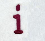 Casual Serif Lower Case Letter i (3 Inch)