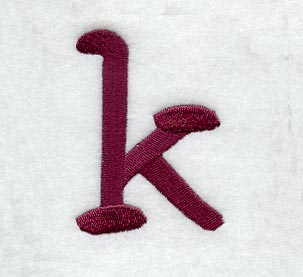 Casual Serif Lower Case Letter k (3 Inch)