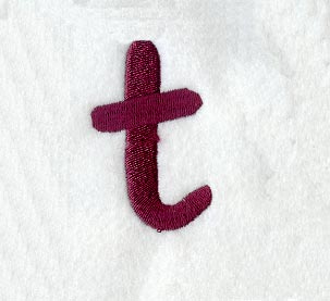 Casual Serif Lower Case Letter t (3 Inch)