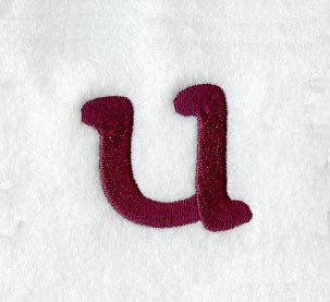 Casual Serif Lower Case Letter u (3 Inch)