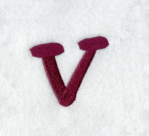Casual Serif Lower Case Letter v (3 Inch)