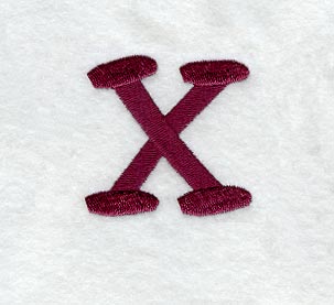 Casual Serif Lower Case Letter x (3 Inch)