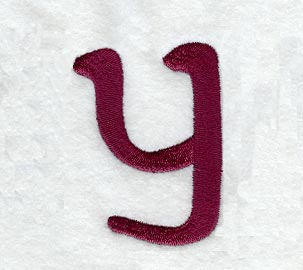 Casual Serif Lower Case Letter y (3 Inch)