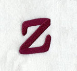 Casual Serif Lower Case Letter z (3 Inch)