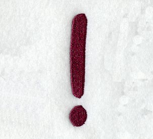 Casual Serif Exclamation Point (3 Inch)