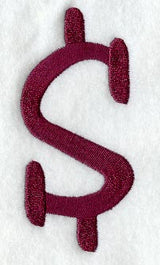 Casual Serif Dollar Sign (3 Inch)
