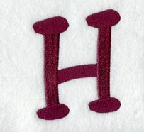 Casual Serif Letter H (3 Inch)