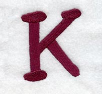Casual Serif Letter K (3 Inch)