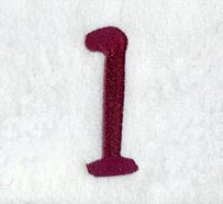 Casual Serif Number 1 (3 Inch)
