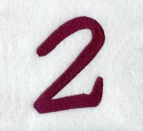 Casual Serif Number 2 (3 Inch)