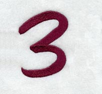 Casual Serif Number 3 (3 Inch)