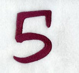 Casual Serif Number 5 (3 Inch)